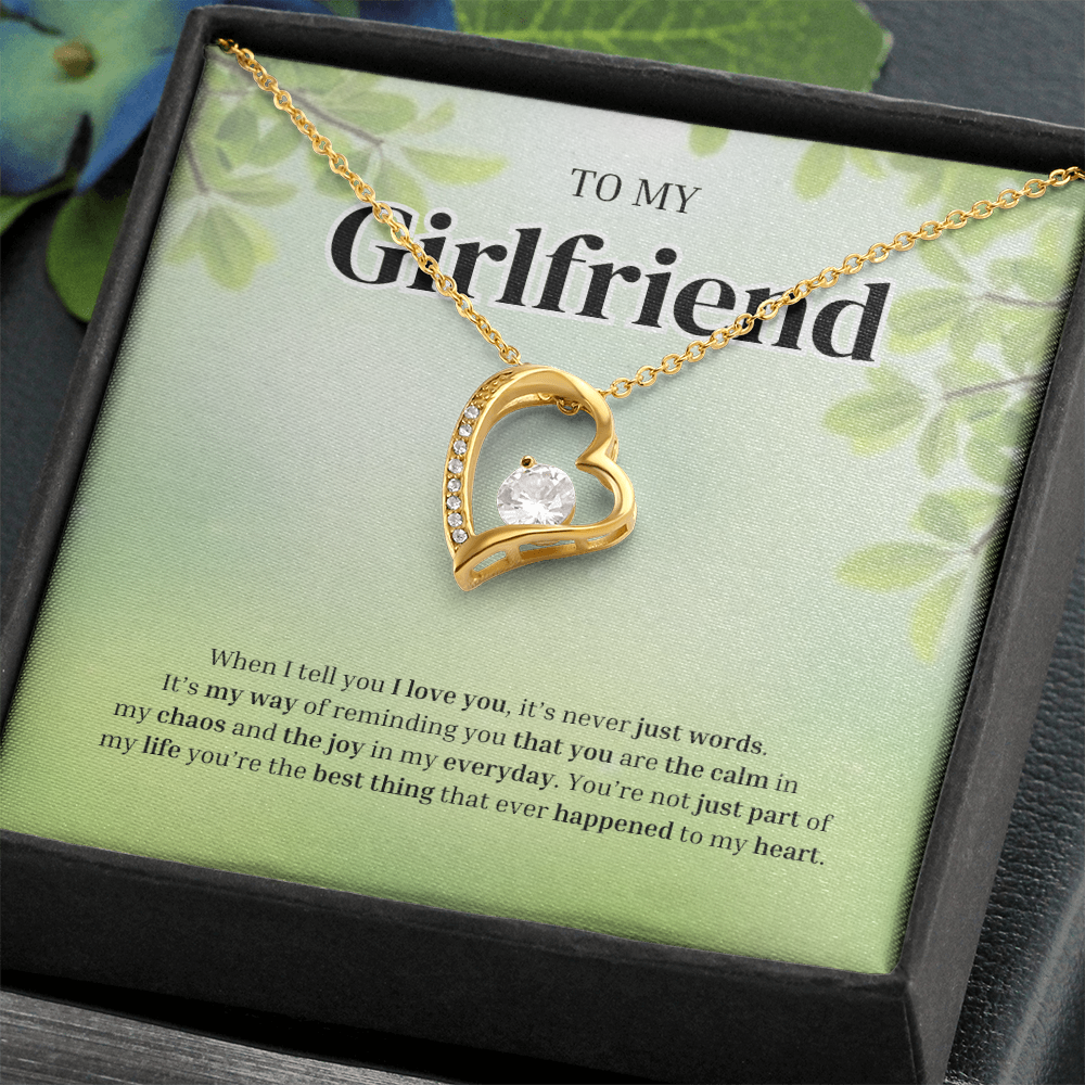 To My Girlfriend | Grateful for the Joy You Bring | Forever Love Necklace