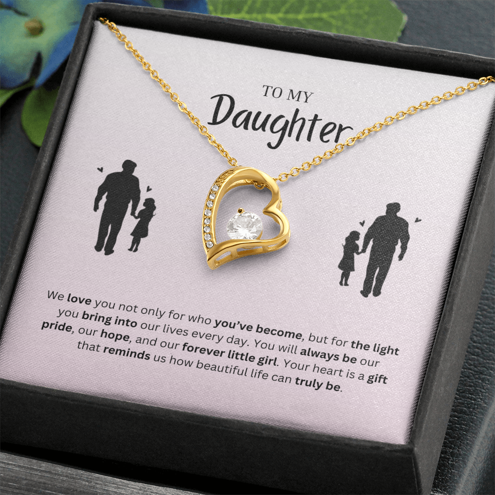 To My Daughter | You Make Life More Beautiful | Forever Love Necklace