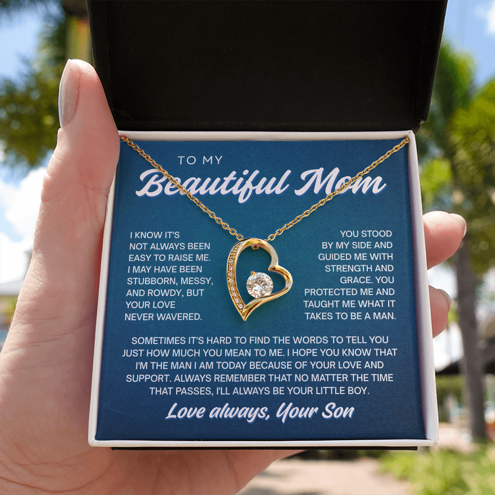 To My Beautiful Mom | Never Wavered Love | Forever Love Necklace