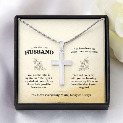Artisan Cross with Snake Chain – Stainless Steel or Gold-Plated (14K & 18K Options Available)