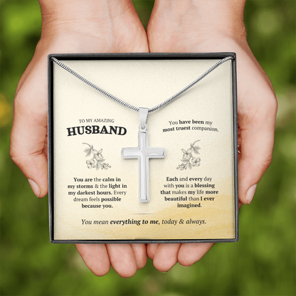 Artisan Cross with Snake Chain – Stainless Steel or Gold-Plated (14K & 18K Options Available)