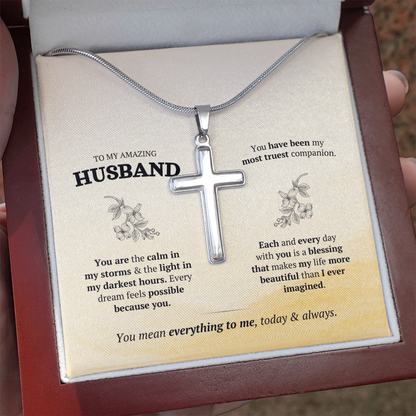 Artisan Cross with Snake Chain – Stainless Steel or Gold-Plated (14K & 18K Options Available)