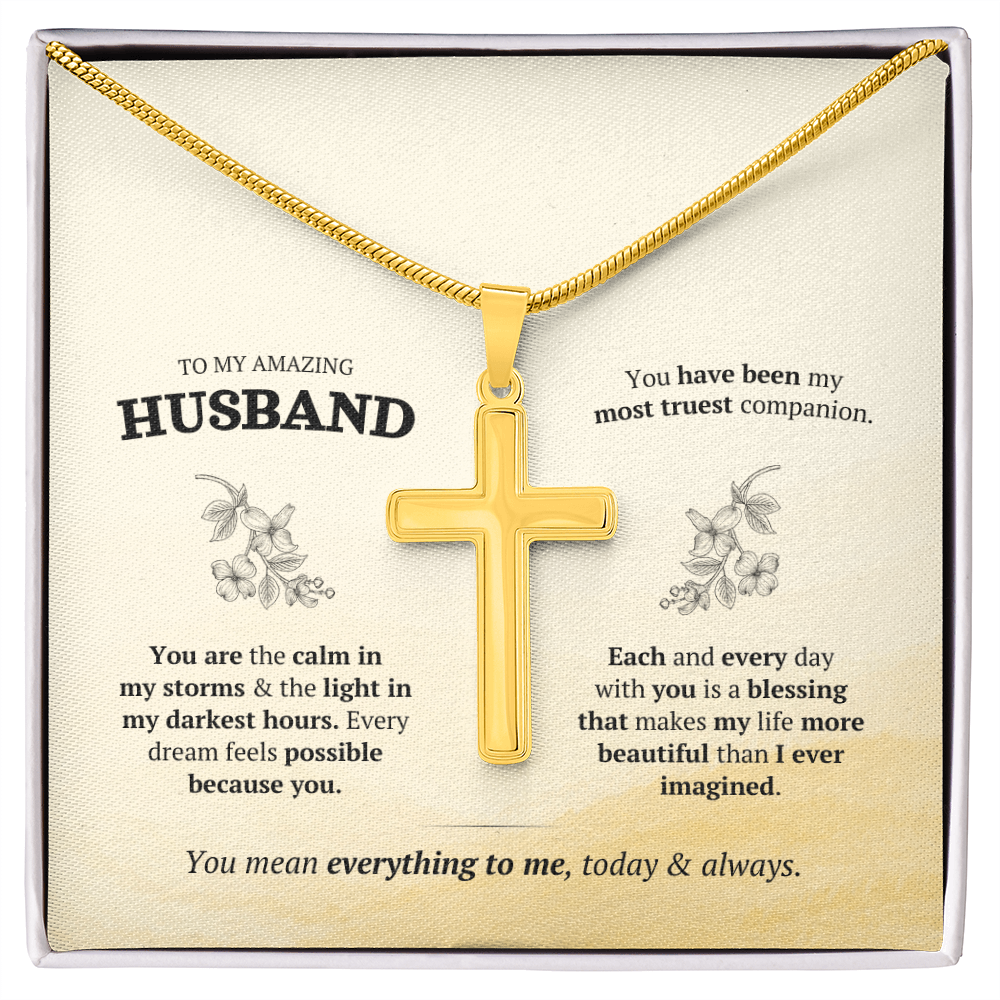 Artisan Cross with Snake Chain – Stainless Steel or Gold-Plated (14K & 18K Options Available)