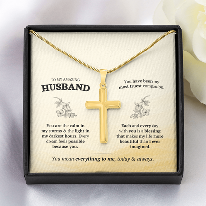 Artisan Cross with Snake Chain – Stainless Steel or Gold-Plated (14K & 18K Options Available)
